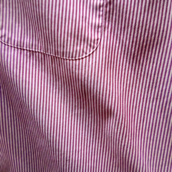 Club room pinstripe red and white button down - Picture 2 of 5